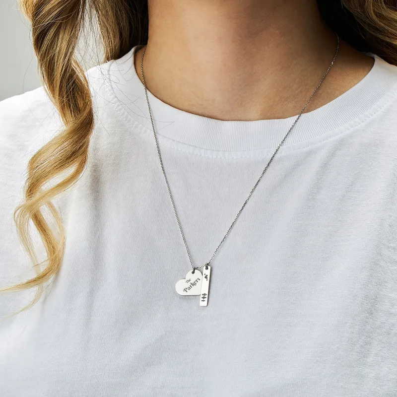 Personalised Sterling Silver Family Necklace for Mums