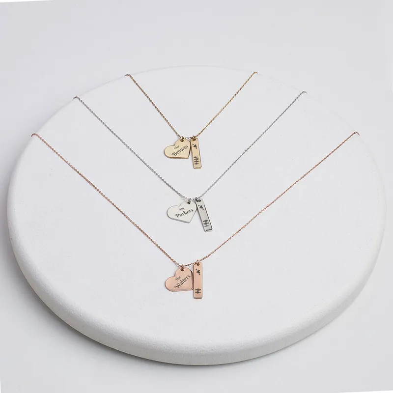 Personalised Sterling Silver Family Necklace for Mums