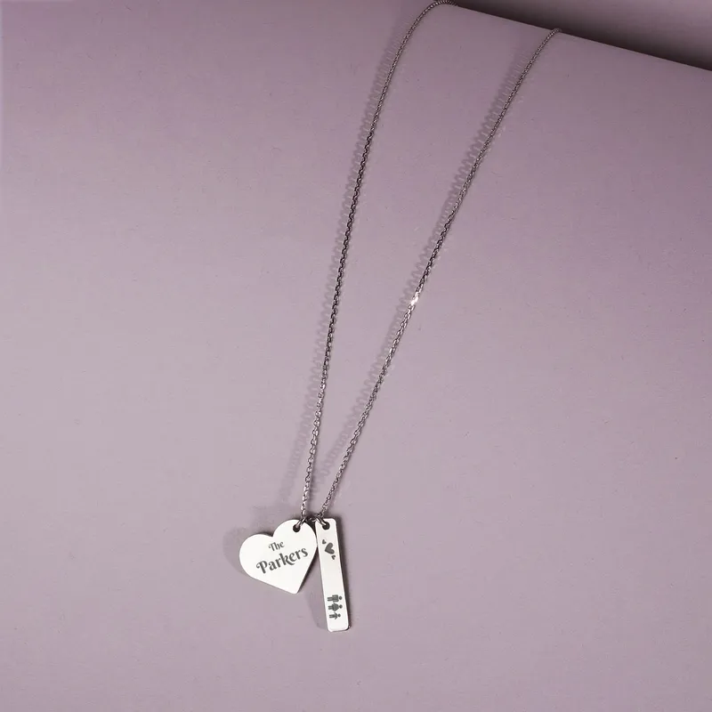 Personalised Sterling Silver Family Necklace for Mums