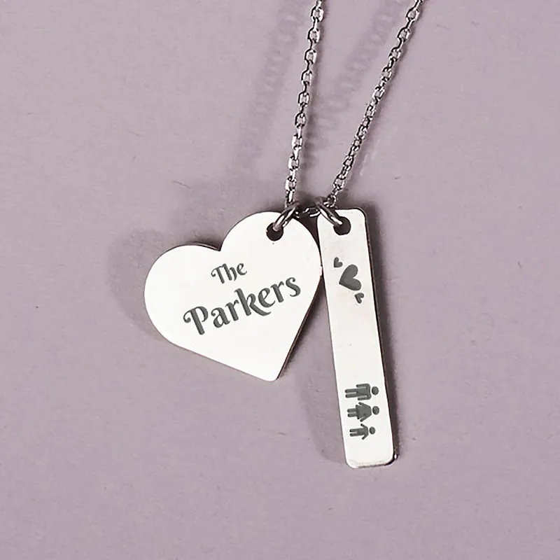 Personalised Sterling Silver Family Necklace for Mums