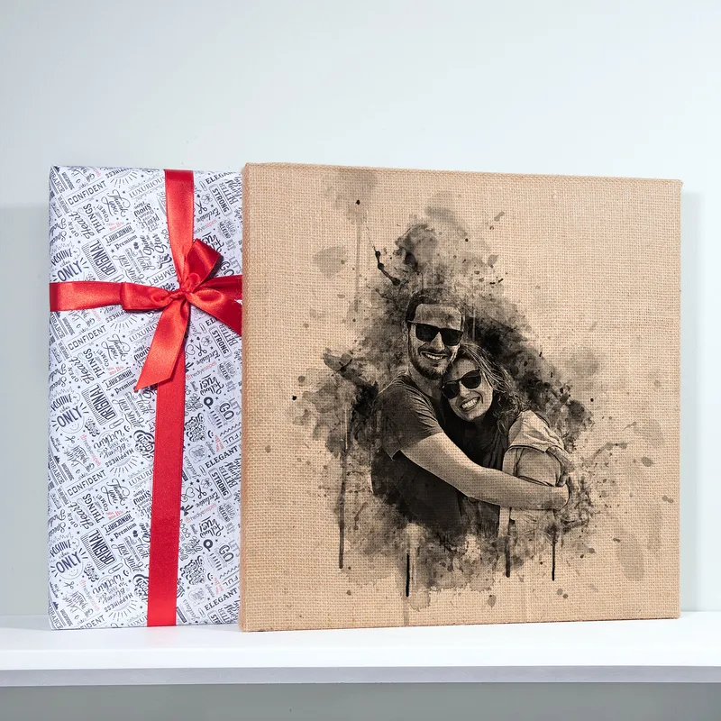 Personalized Straw Painting with Charcoal Effect