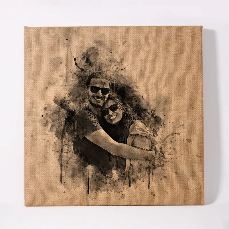 Personalized Straw Painting with Charcoal Effect