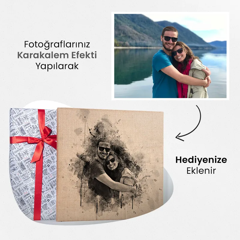 Personalized Straw Painting with Charcoal Effect