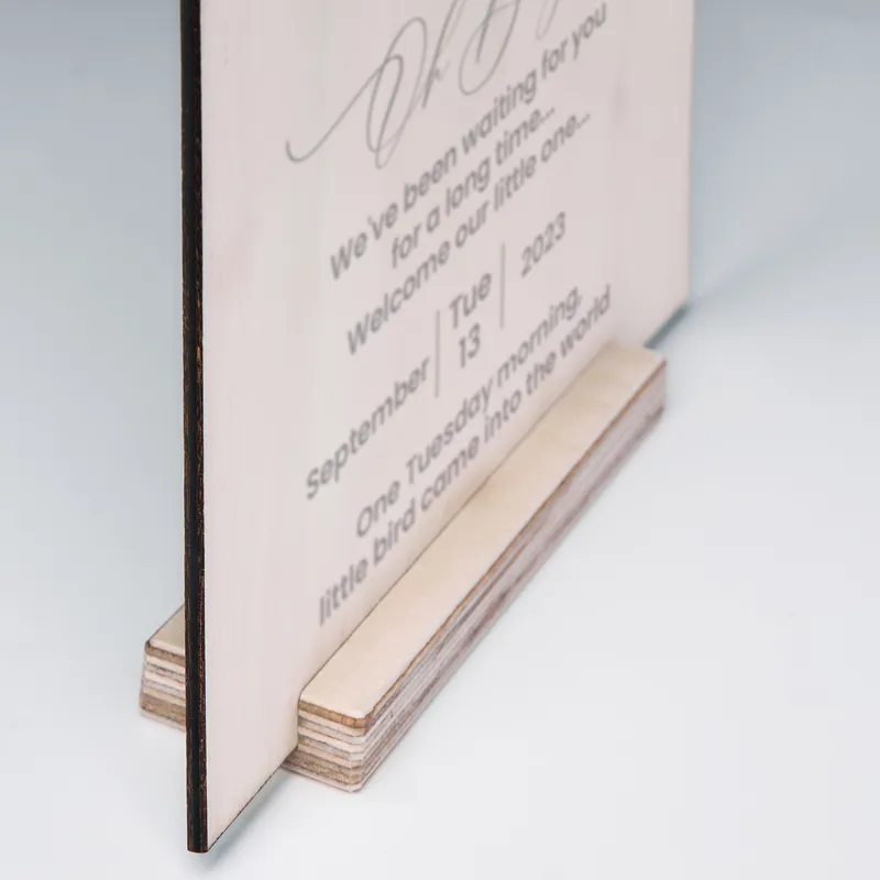 Personalized Teddy Bear Nursery Decor Stand for Newborns