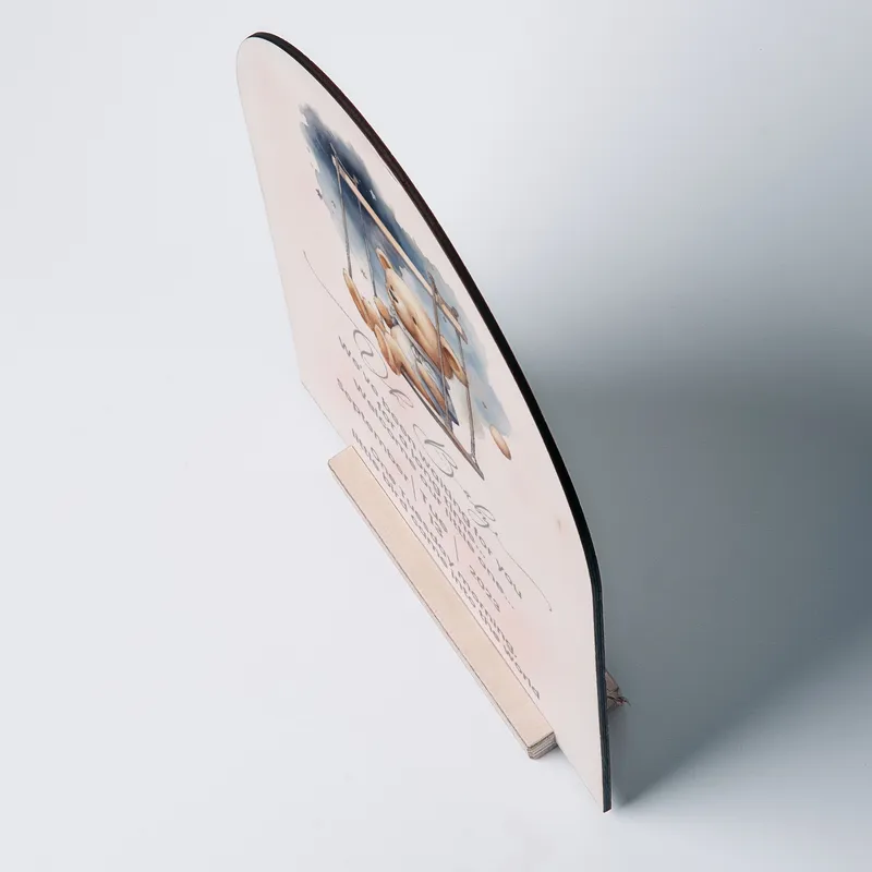 Personalized Teddy Bear Nursery Decor Stand for Newborns