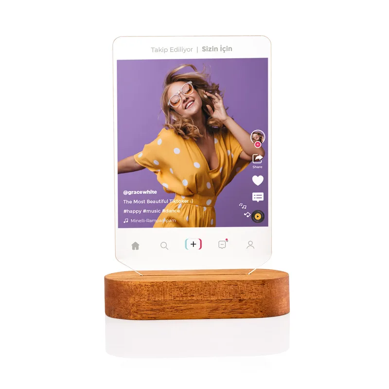 Personalized TikTok Post Design LED Lamp with Photo