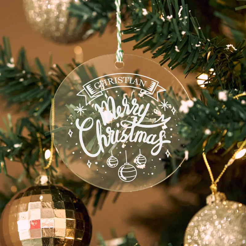 Personalized Transparent Acrylic Christmas Tree Ornament