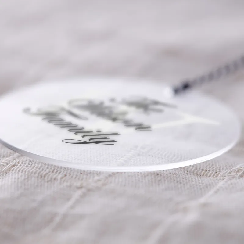 Personalized Transparent Acrylic Pine Tree Ornament