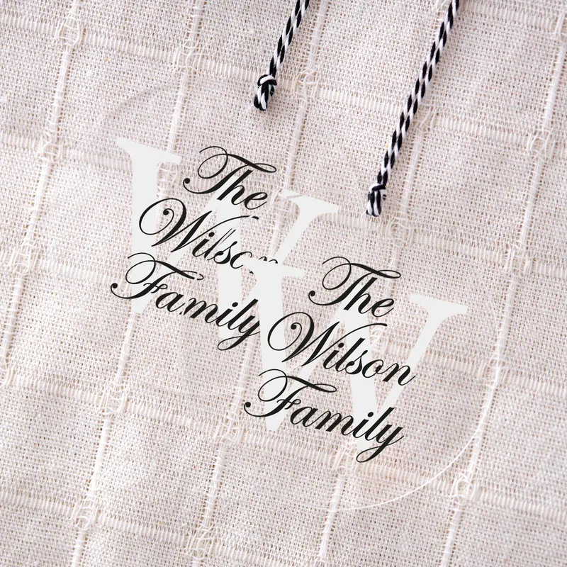 Personalized Transparent Acrylic Pine Tree Ornament