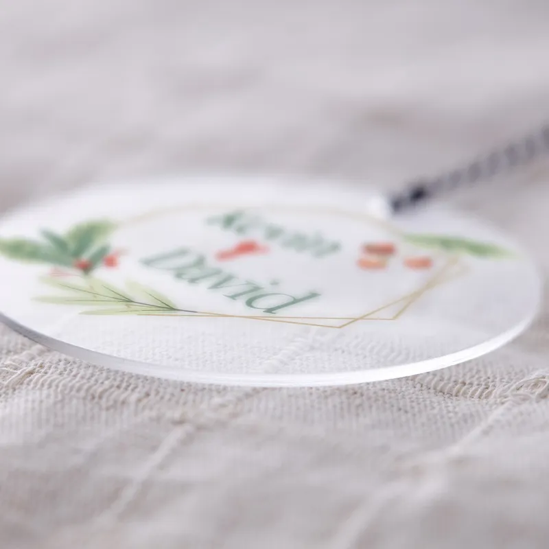 Personalized Transparent Christmas Ornament with Name