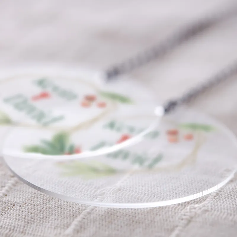 Personalized Transparent Christmas Ornament with Name