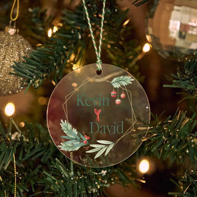 Personalized Transparent Christmas Ornament with Name