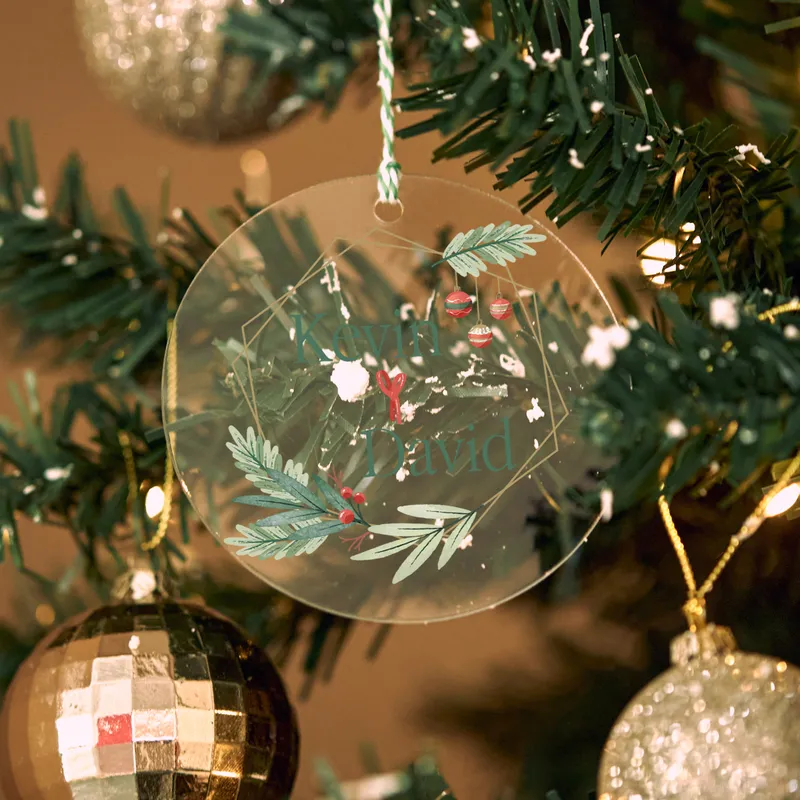 Personalized Transparent Christmas Ornament with Name