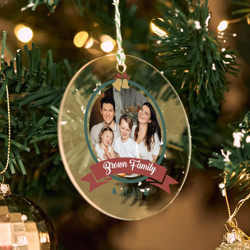 Personalized Transparent Family Ornament