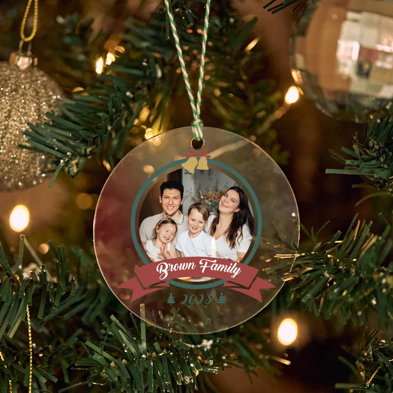 Personalized Transparent Family Ornament