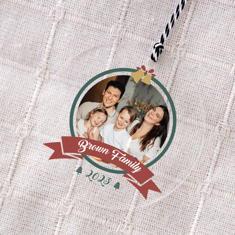 Personalized Transparent Family Ornament