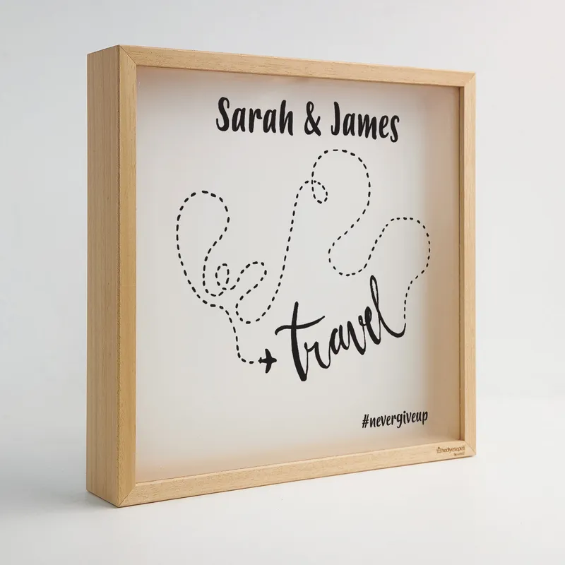 Personalized Travel Fund Box for Couples