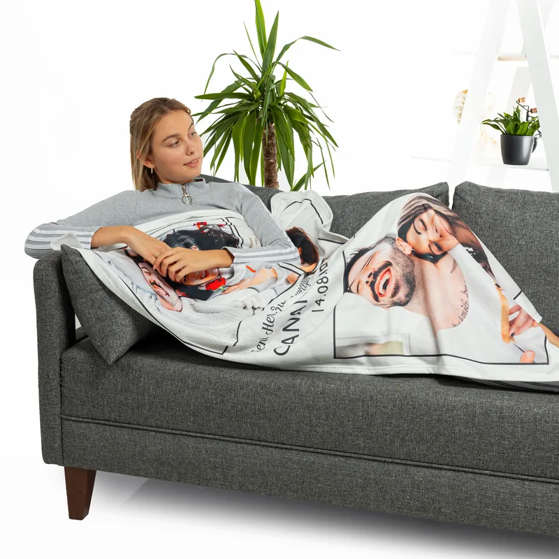 Personalized TV Blanket with Photo - Single Sized Blanket