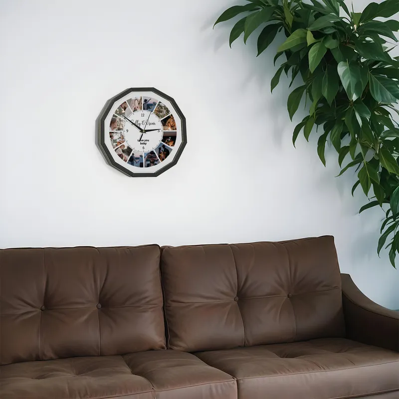 Personalized Wall Clock with Custom Photos