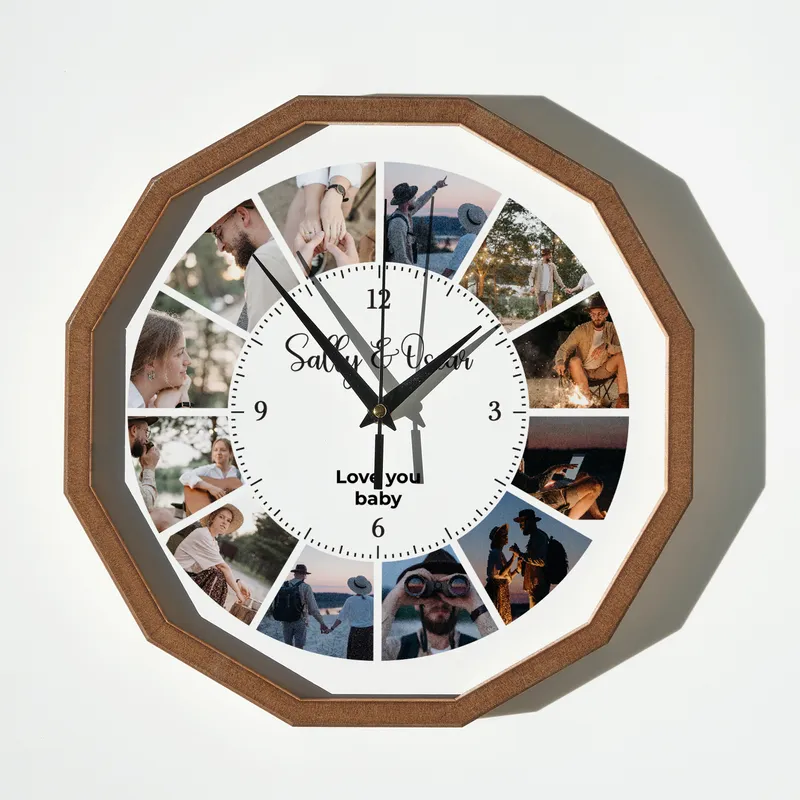 Personalized Wall Clock with Custom Photos
