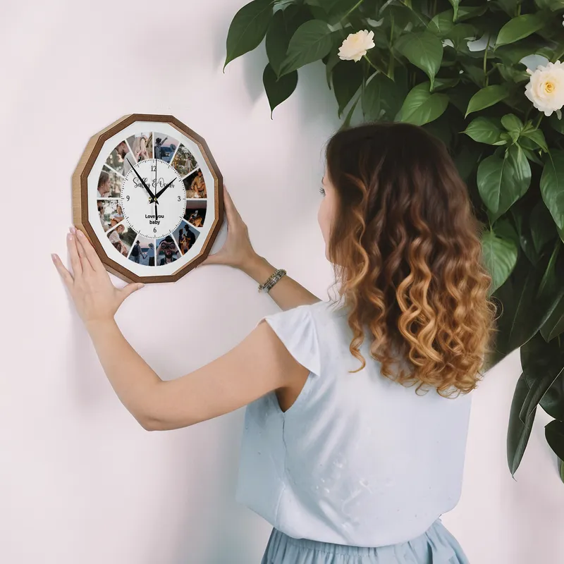 Personalized Wall Clock with Custom Photos