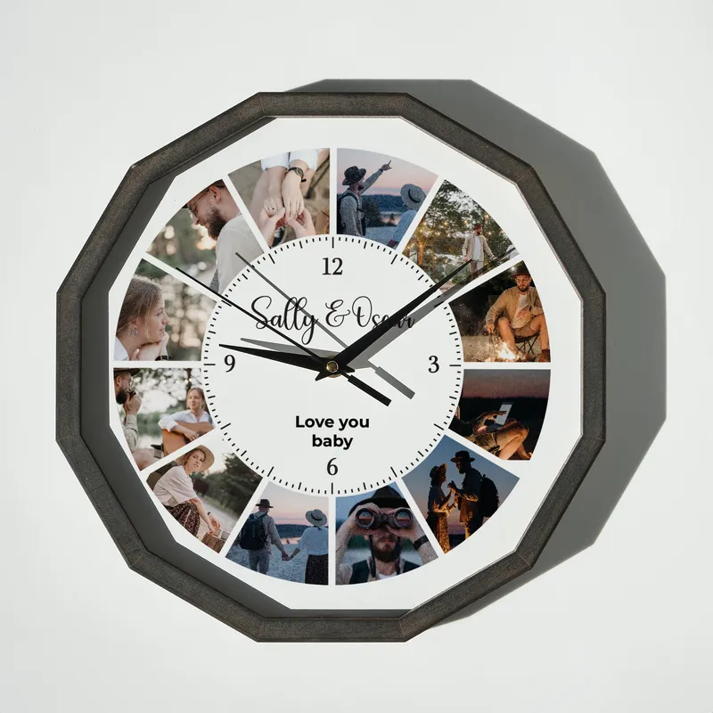 Personalized Wall Clock with Custom Photos