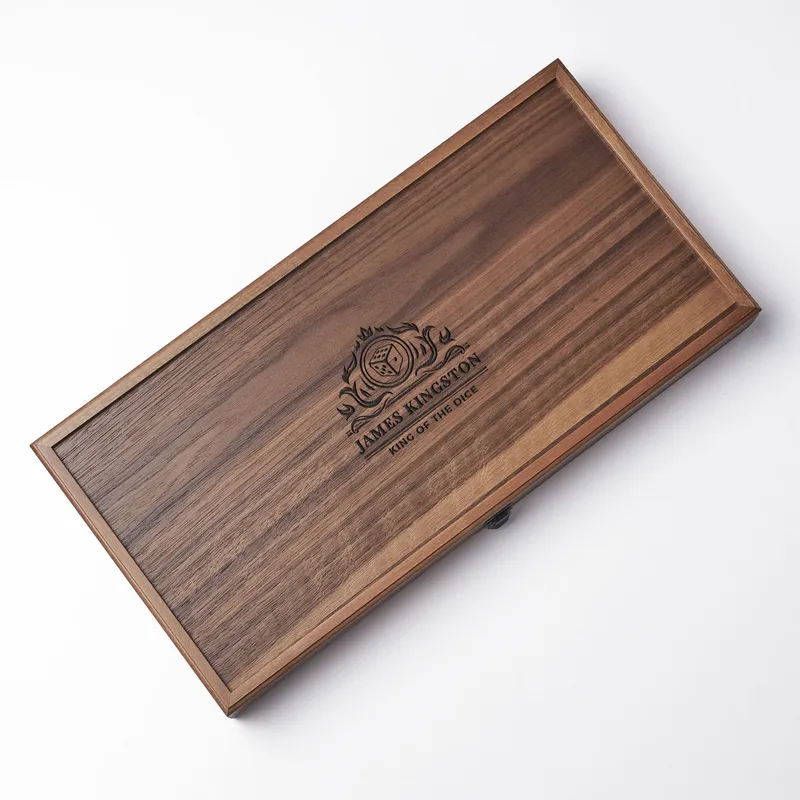 Personalized Walnut Backgammon Set for Men