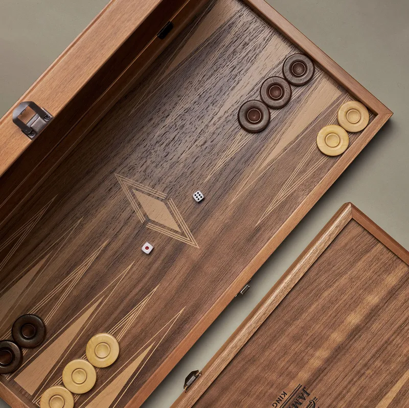 Personalized Walnut Backgammon Set for Men