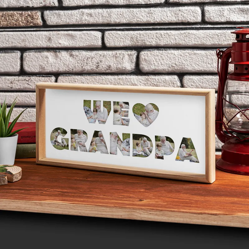 Personalized We Love Grandma & Grandpa Photo Frame