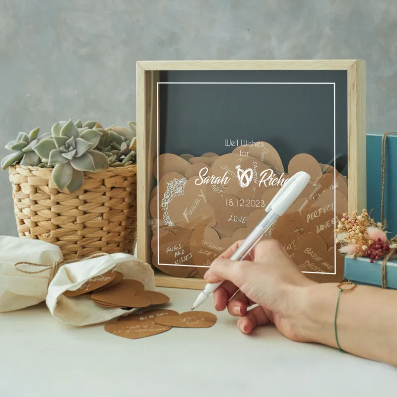 Personalized Wedding Keepsake Box with Ring Design