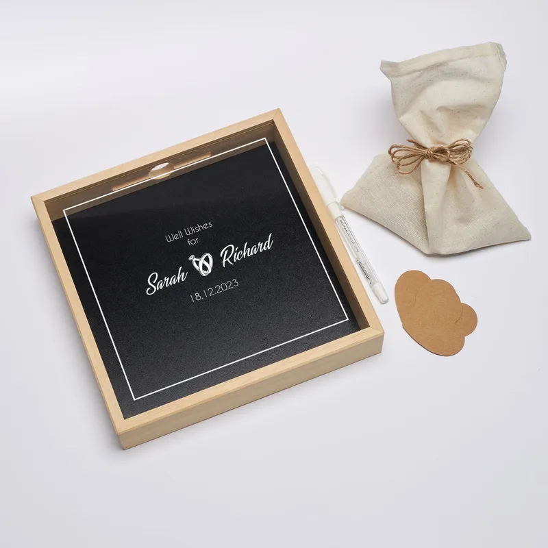 Personalized Wedding Keepsake Box with Ring Design