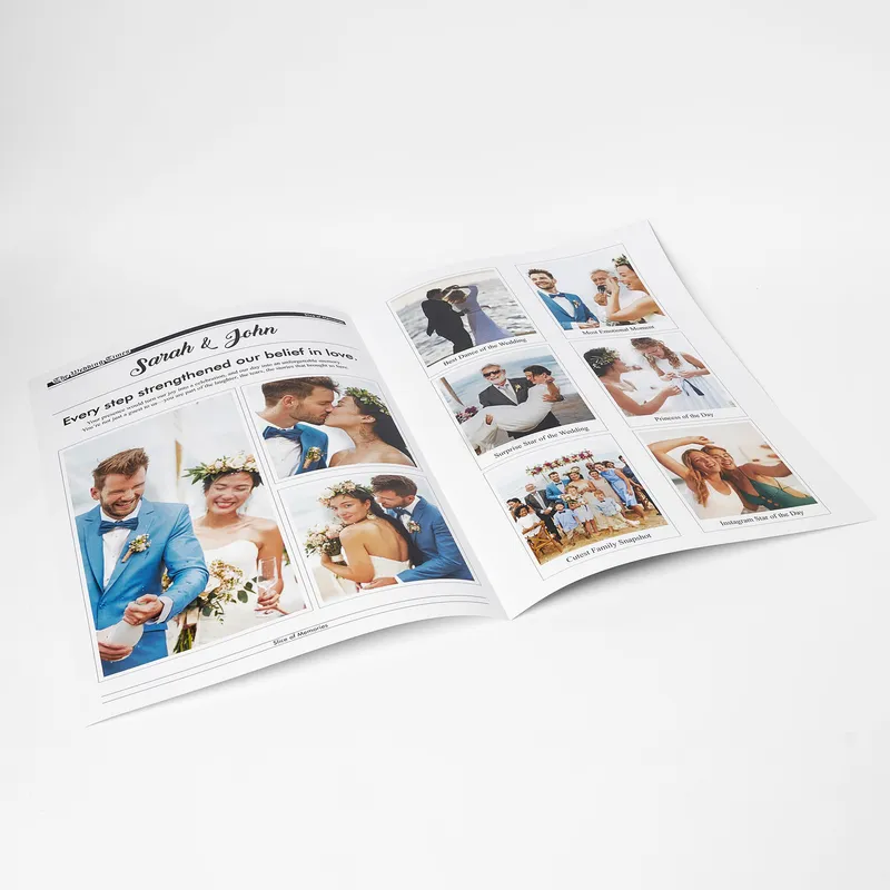 Personalised Wedding Memories Love Newspaper Gift