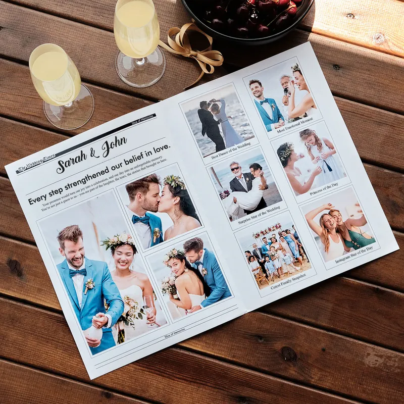 Personalised Wedding Memories Love Newspaper Gift