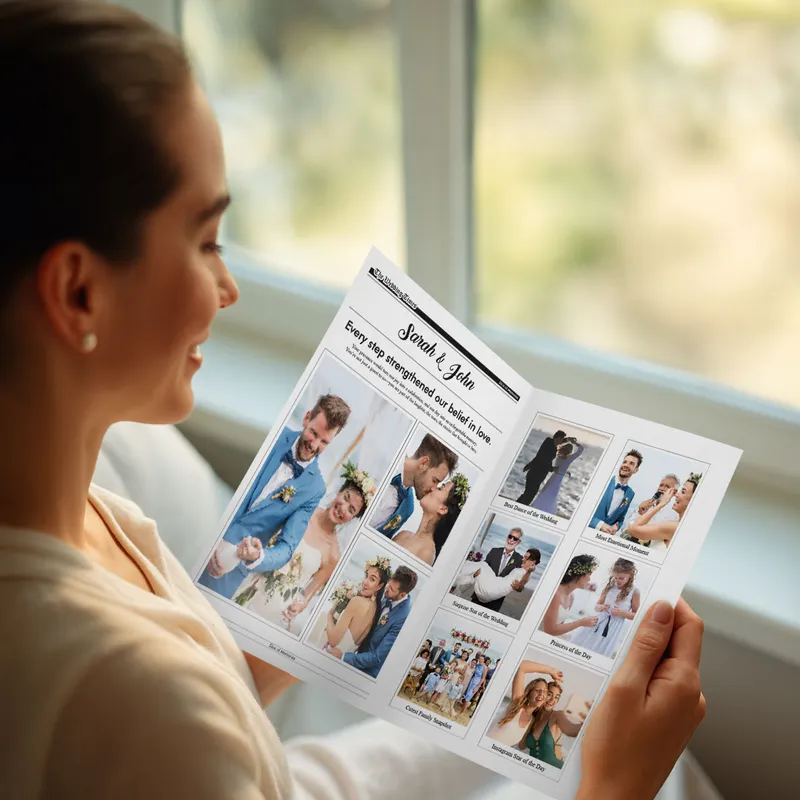 Personalised Wedding Memories Love Newspaper Gift