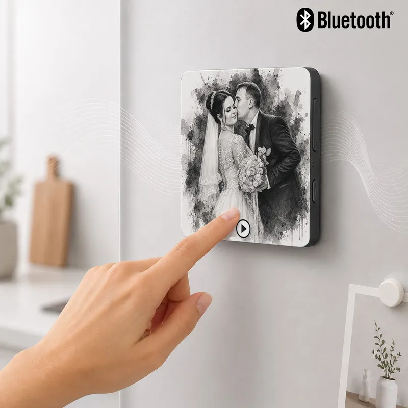 Personalized Wedding Photo Music Player Magnet Gift