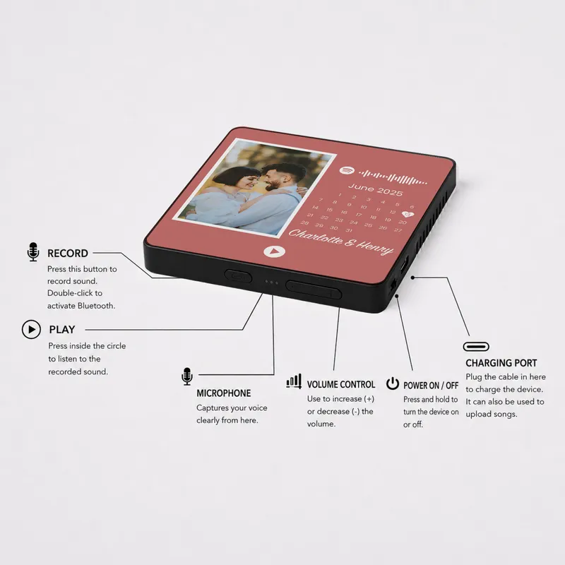 Personalized Wedding Photo Music Player Magnet Gift