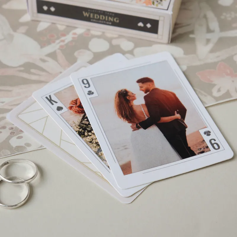 Personalised Wedding Photo Playing Cards Gift