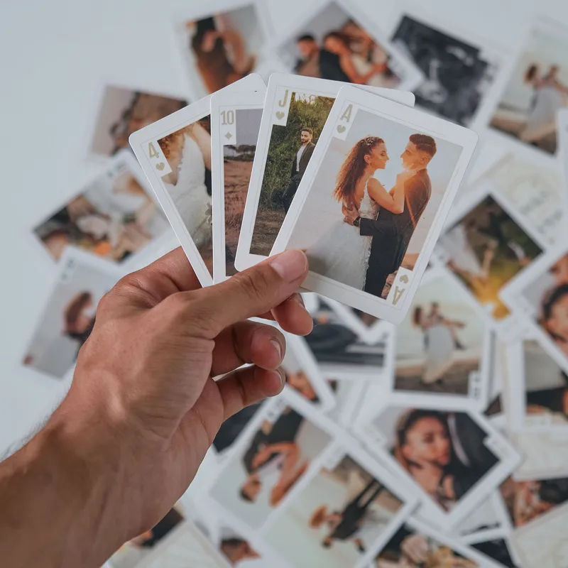Personalised Wedding Photo Playing Cards Gift