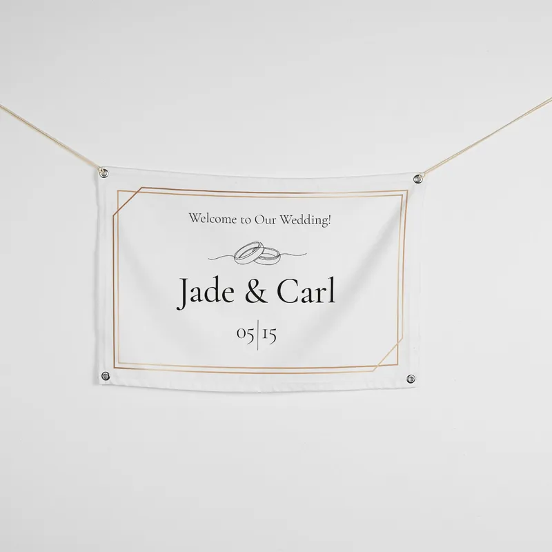 Personalised Wedding Welcome Banner 45 x 70 cm