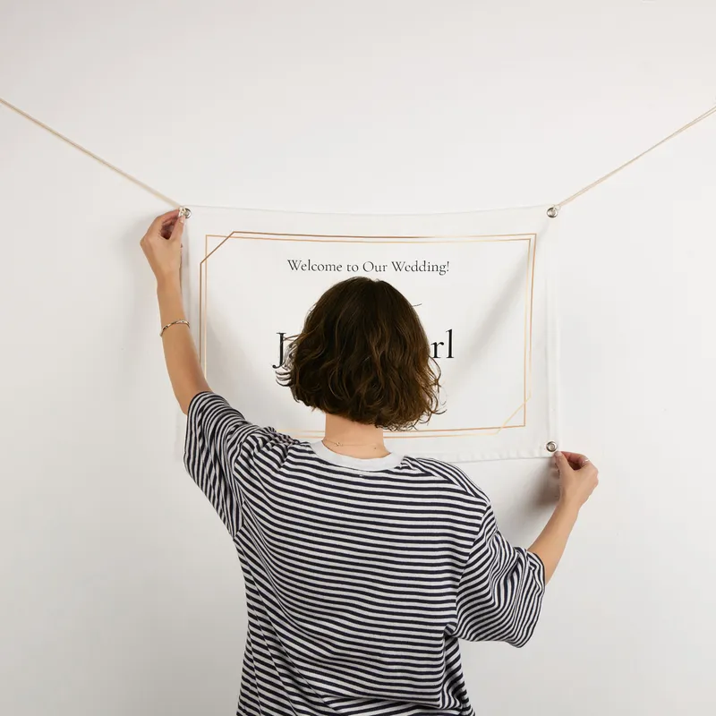 Personalised Wedding Welcome Banner 45 x 70 cm