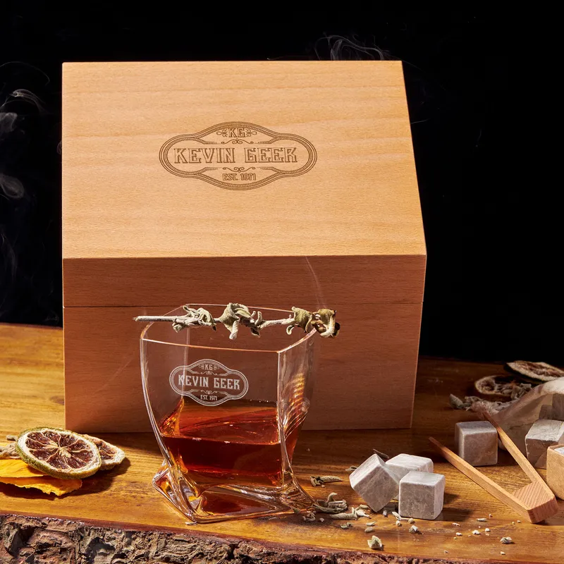 Personalized Whiskey Glasses - The Paisley Box