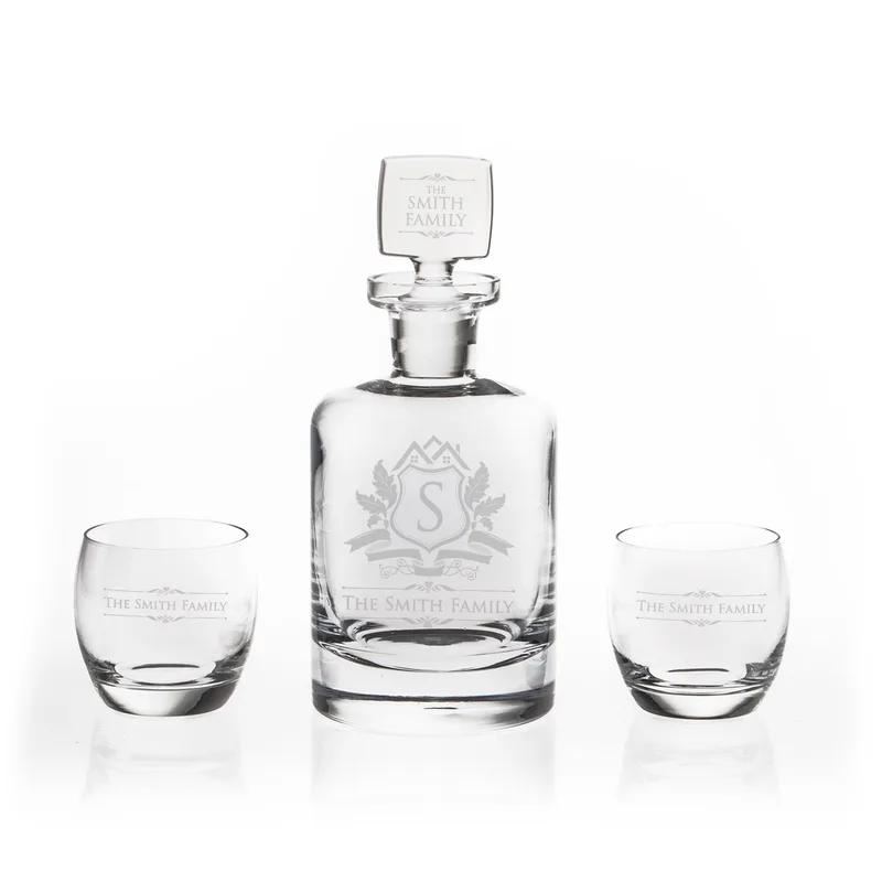 Personalized Whiskey Set with Family Name