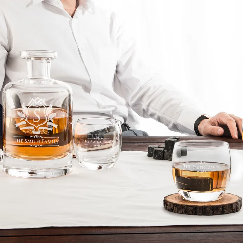 Personalized Whiskey Set with Family Name