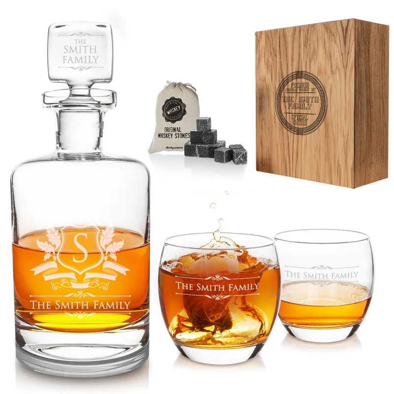 Personalized Whiskey Set with Family Name