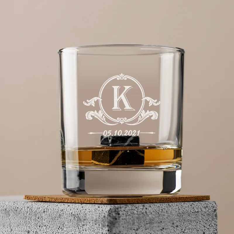 Personalized Whiskey Set with Initials and Date