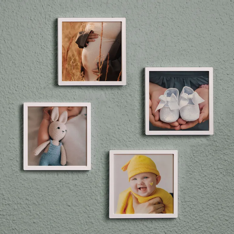 Personalized White Photo Frame Set of 4