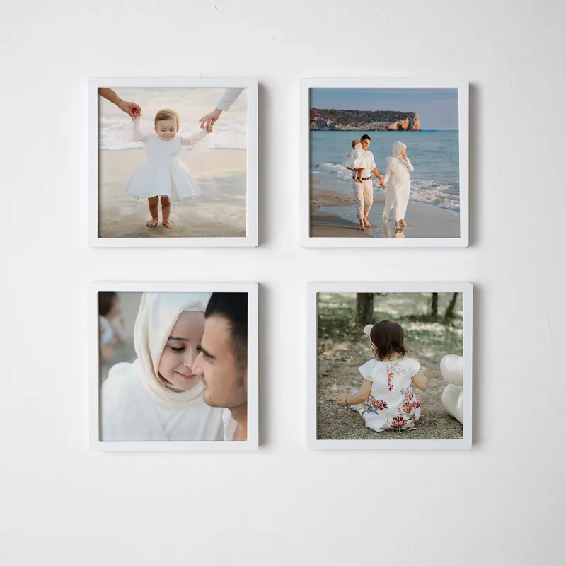 Personalized White Photo Frame Set of 4