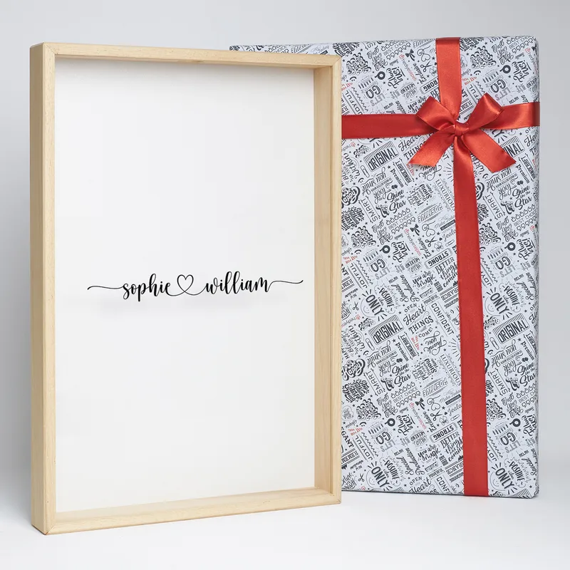 Personalized Wine Cork Display Box for Couples