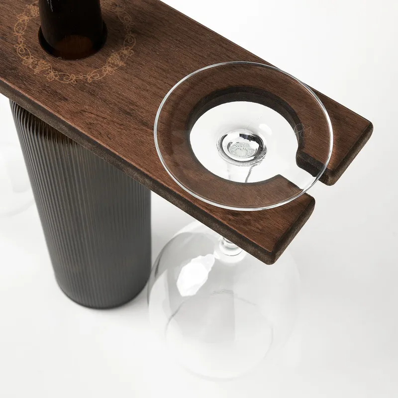 Personalized Wine Glass and Bottle Holder Set for Two