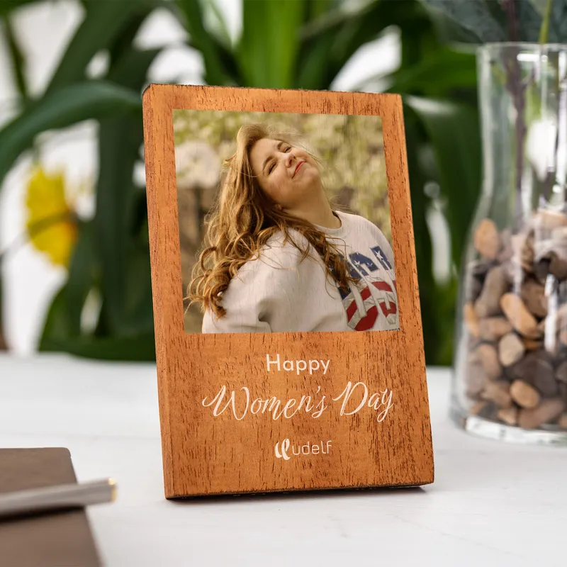 Personalized Women's Day Photo Frame with Corporate Logo